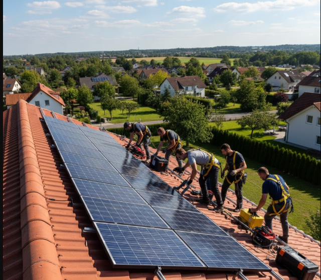 Installation de panneaux solaires, Lévis